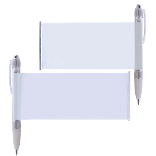 Transparent White Strasbourg Banner Pens